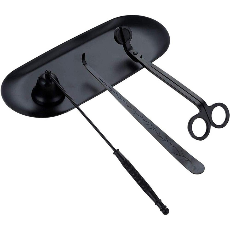 Candle Scissors Black Candle Wick Care Kit Set Candle Accessories Wick Trimmer Set