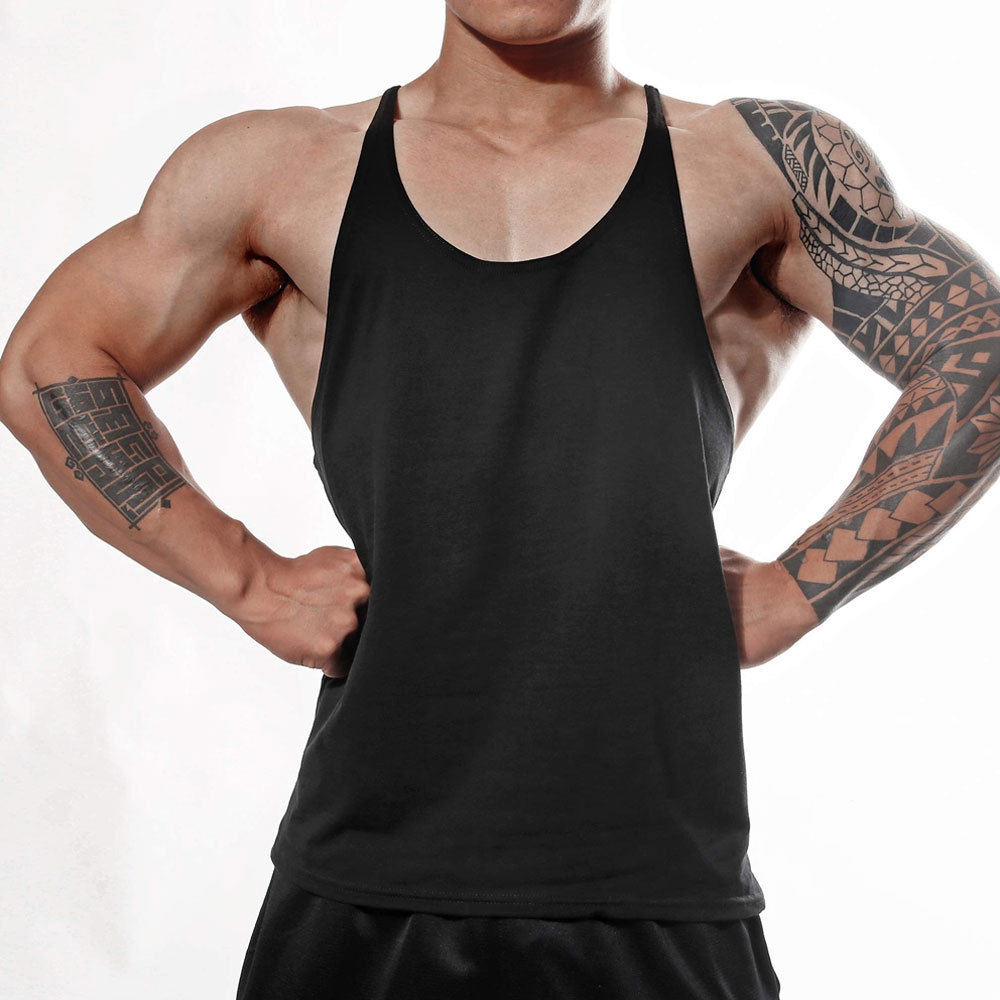 Custom Logo Printed Hot Sale New Arrival Good Quality Men Singlets / Wholesale Prices Plus Size Polyester Men Singlets