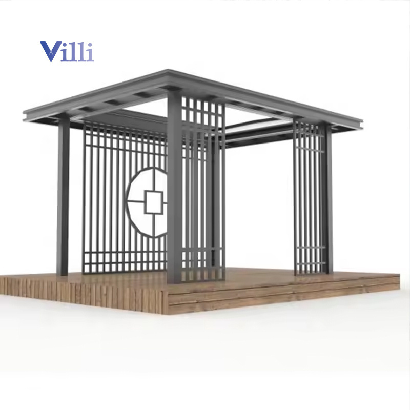 OEM/ODM Outdoor Gazebo Villa Terrace Roof Garden Canopy Windproof Bioclimatic Aluminum Pergola