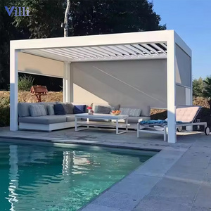 5x3 6x4 4x4 4x3 3x3m Pergola Electric Adjustable Blinds Aluminum Motorized Roofing pavilions outdoor bioclimatic Pergola