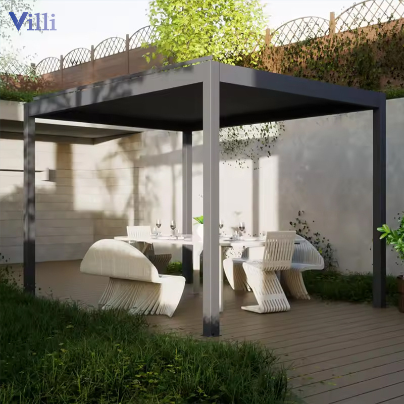 5x3 6x4 4x4 4x3 3x3m Pergola Electric Adjustable Blinds Aluminum Motorized Roofing pavilions outdoor bioclimatic Pergola