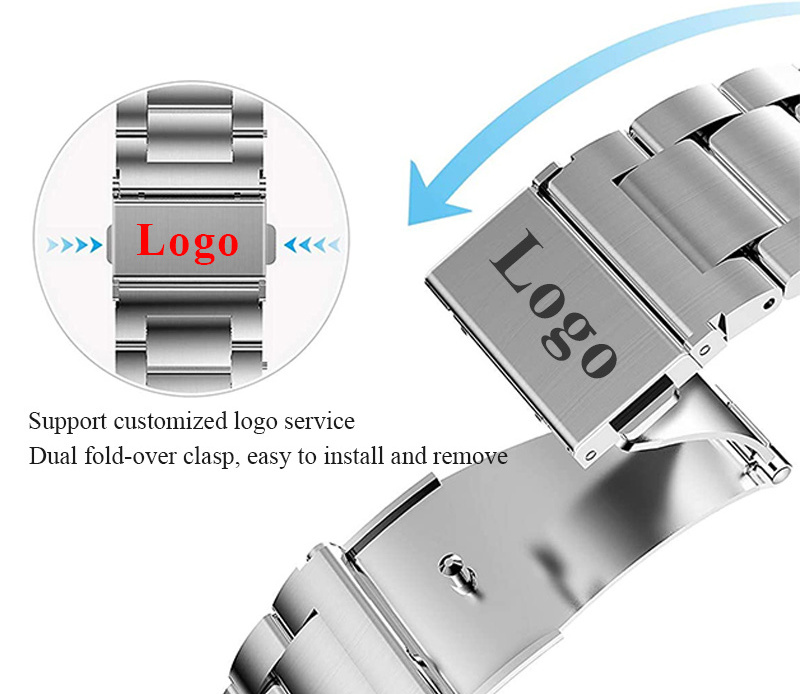 Stainless Steel Metal Watch Band for iWatch Series 8 7 6 5 4 Strap Wristband for Apple Watch Stainless Steel Bands 42mm 44mm