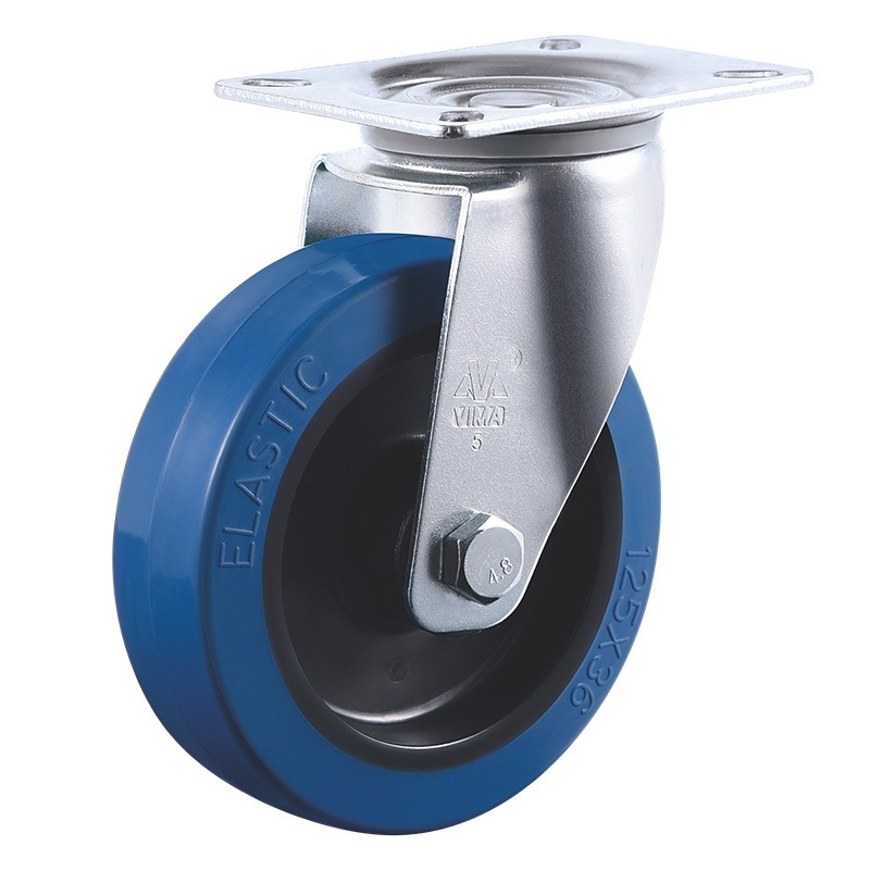 VIMA 3.5 4 5 6.5 8 inches wholesale price Rubber and Metal Swivel Plate Industrial Casters Wheels