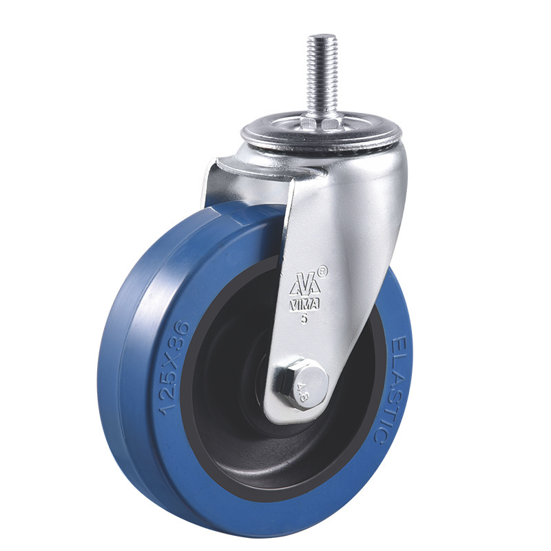 VIMA 3.5 4 5 6.5 8 inches wholesale price Rubber and Metal Swivel Plate Industrial Casters Wheels