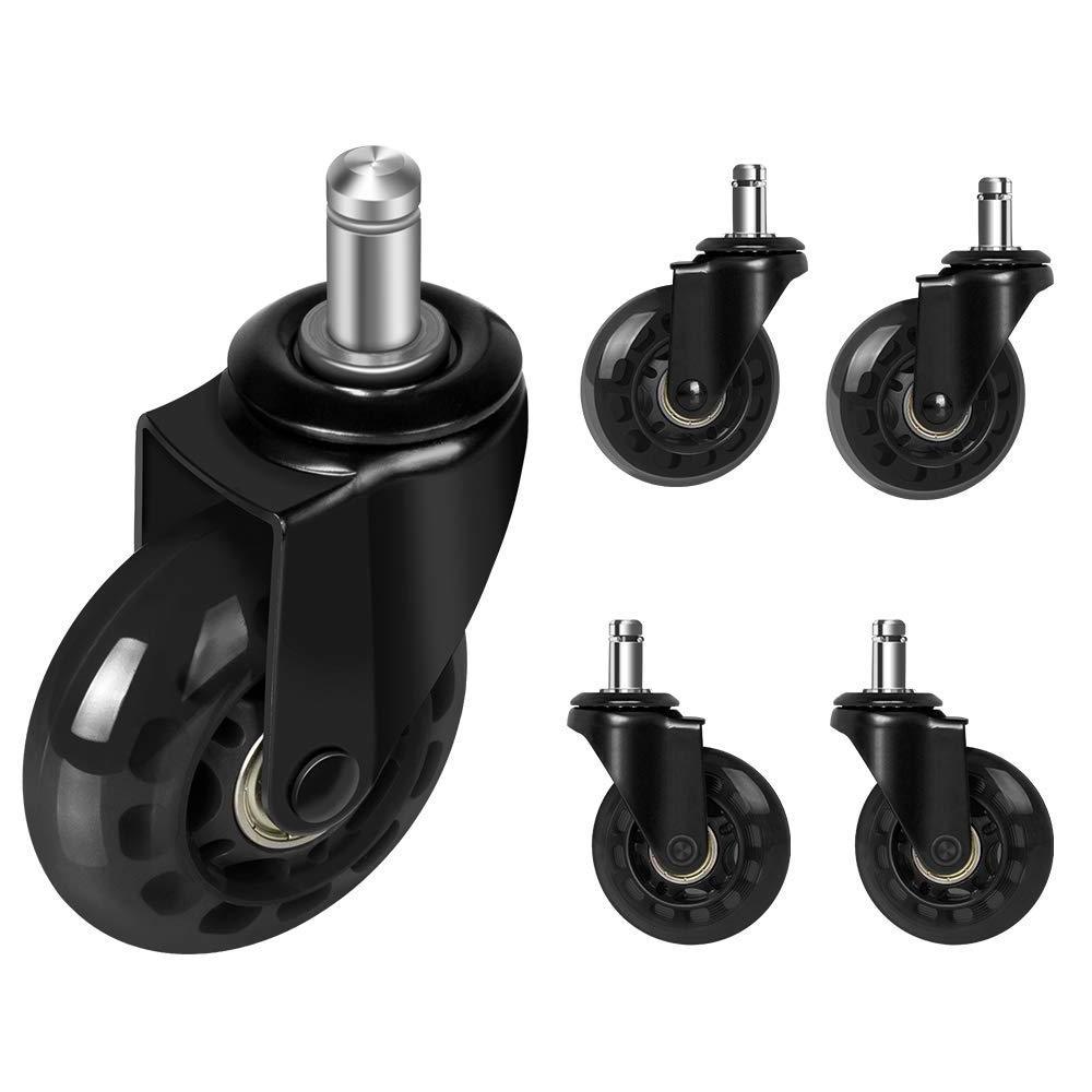 VIMA 2 Inch caster Set of 5 without brake furniture casters for desk chair wheels office chair wheels caster