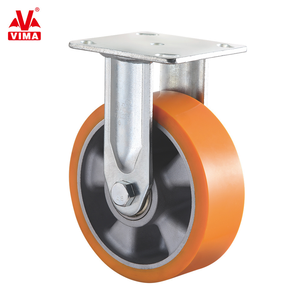 VIMA Heavy duty Casters Customizable OEM ODM 4 5 6 8 Inch High Quality Caster Wheel With Brakes Industrial PU Castor