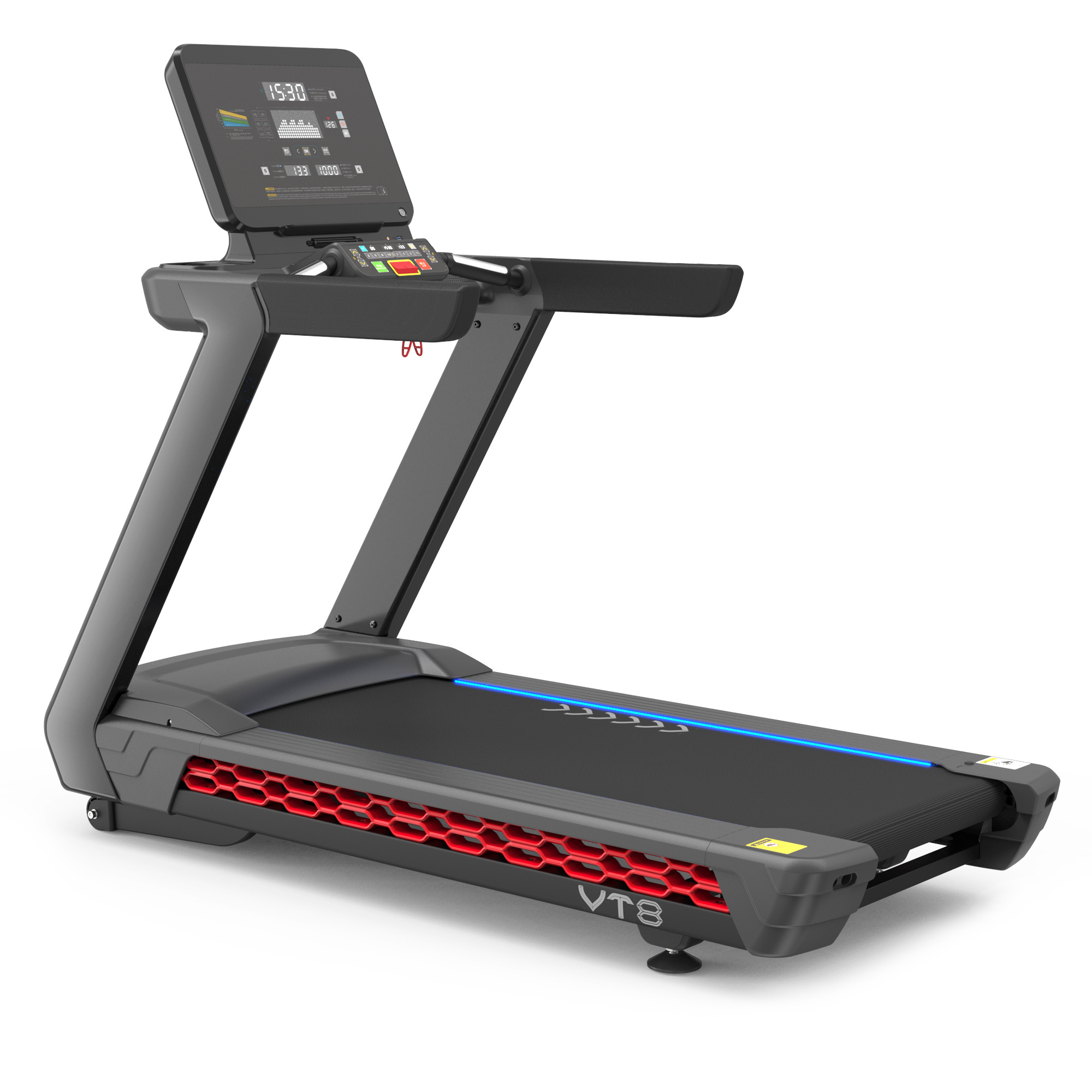 Vimdo New VT8/VT8T 160kg Luxurious Gym Use 7.0Hp AC Motor Touch Screen Commercial Treadmill