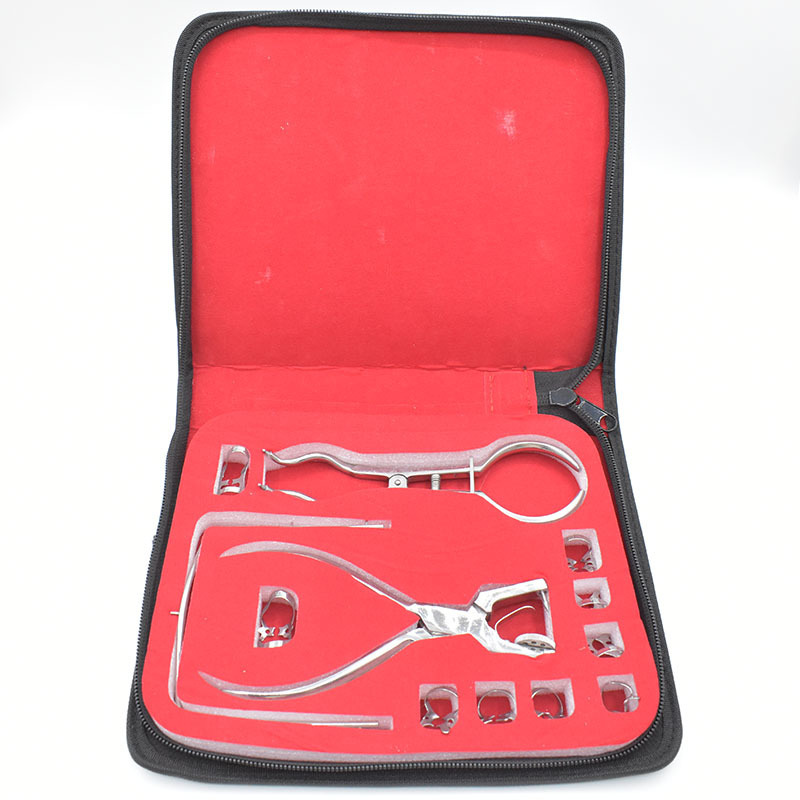 Dental Oral Orthodontic Material Dental Dam Tool kit + Hole Puncher Board Dentist Rubber Dam Puncher Set surgery Tool