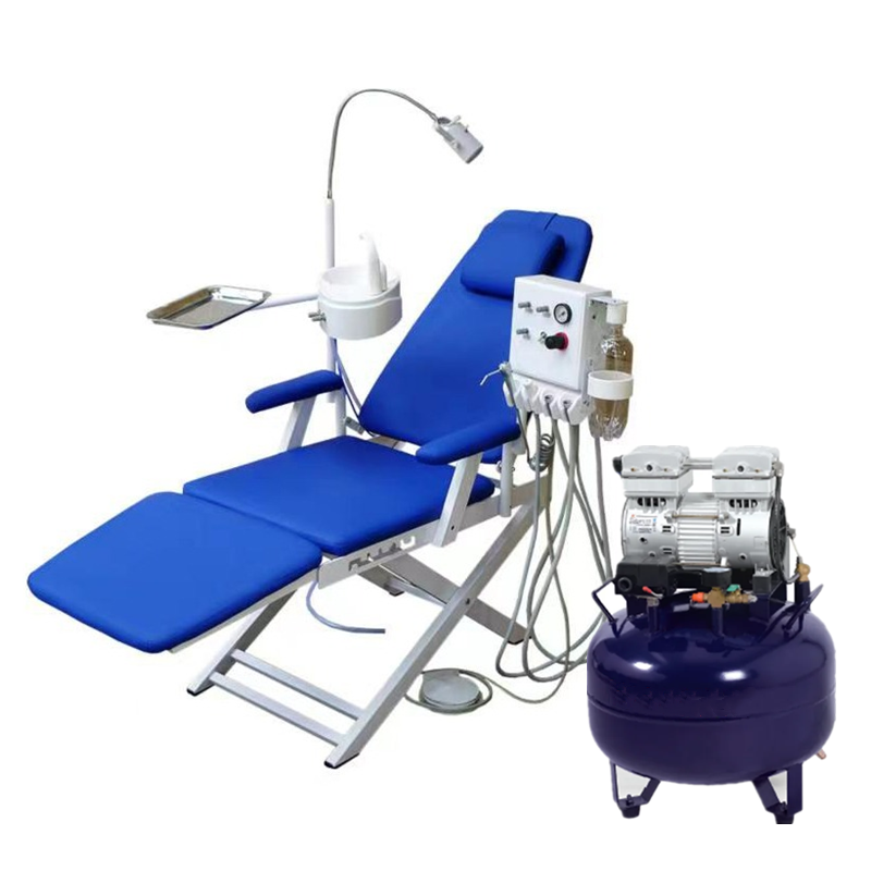 Wholesale Best Used Dental Chair Unit Portable Folding Dentist Chair with Turbine Unit and Air Compressor