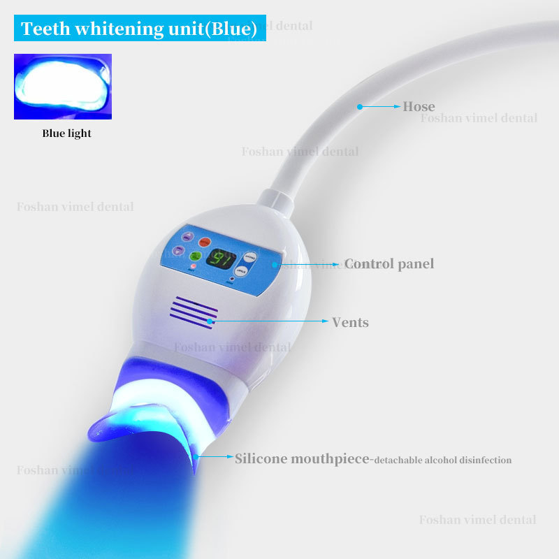 Dental Chair Unit Teeth Whitening Accelerator 20 mins Whitening 8pc Blue LED Light Tooth Blaching Machine