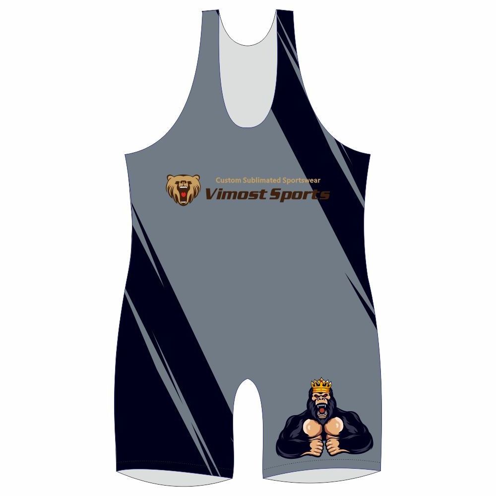 Custom men Fashion wrestling singlet made in China