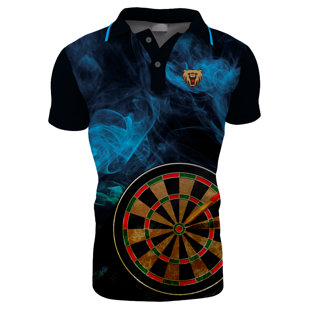 wholesale breathable darts polo shirts sublimation print men jersey custom design dart shirts with pocket