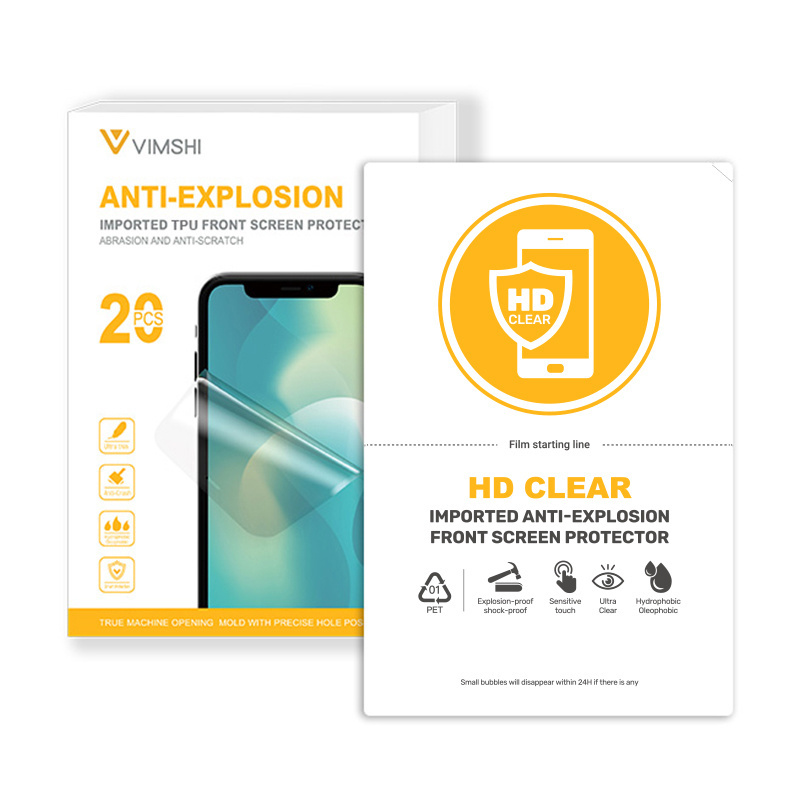 Vimshi OEM Free Hd Transparent Clear Full Coverage hydrogel film screen protector For Cell Phone Tesla Model 3 Y Car