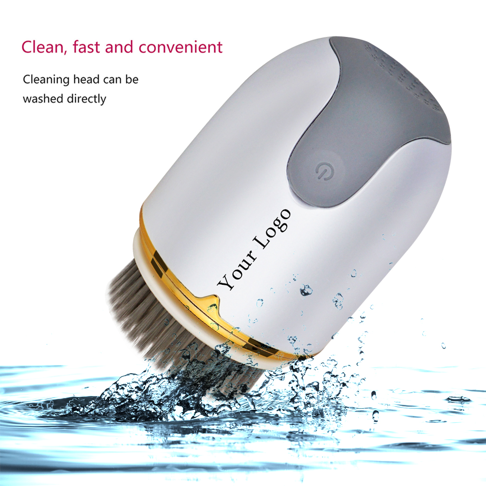 Free sample 2024 new Facial Cleanser Massager Private Label Replaceable Cleaning Brush Head Waterproof Electric Face Brush