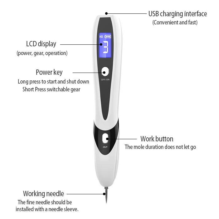 2022 New Design Portable Lazer Beauty Equipment Laser Mole Spot Tattoo Removal Pen Sweep Spot Pen