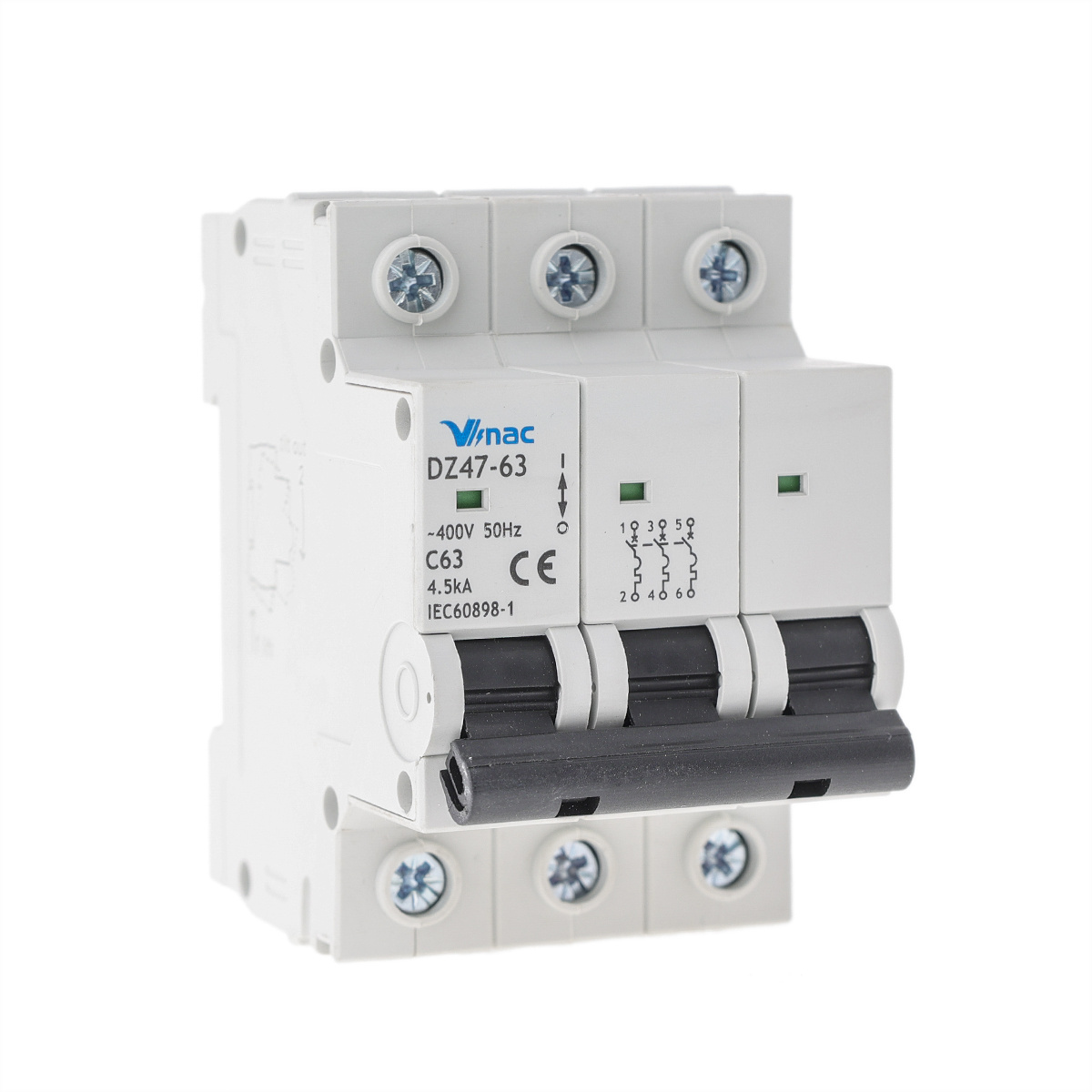 Low price DZ47-63  4.5KA 6KA 10KA  6A 10A 16A 20A 25A 32A 40A 50A 63A mini circuit breakers miniature MCB 1P/2P/3P/4P