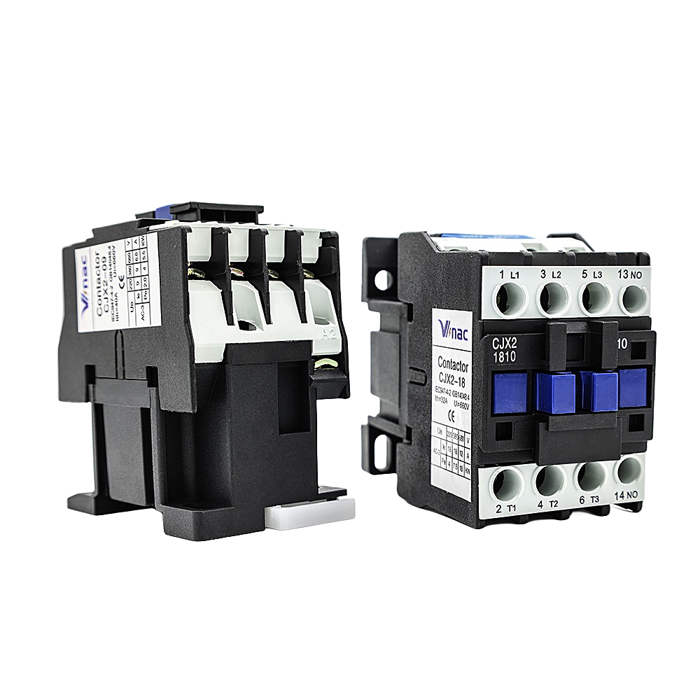 Vinac AC Electric Magnetic CJX2 9A 12A 18A 25A 32A 50A 65A 80A 95A Contactors 220V 380V with  silver electrical contact