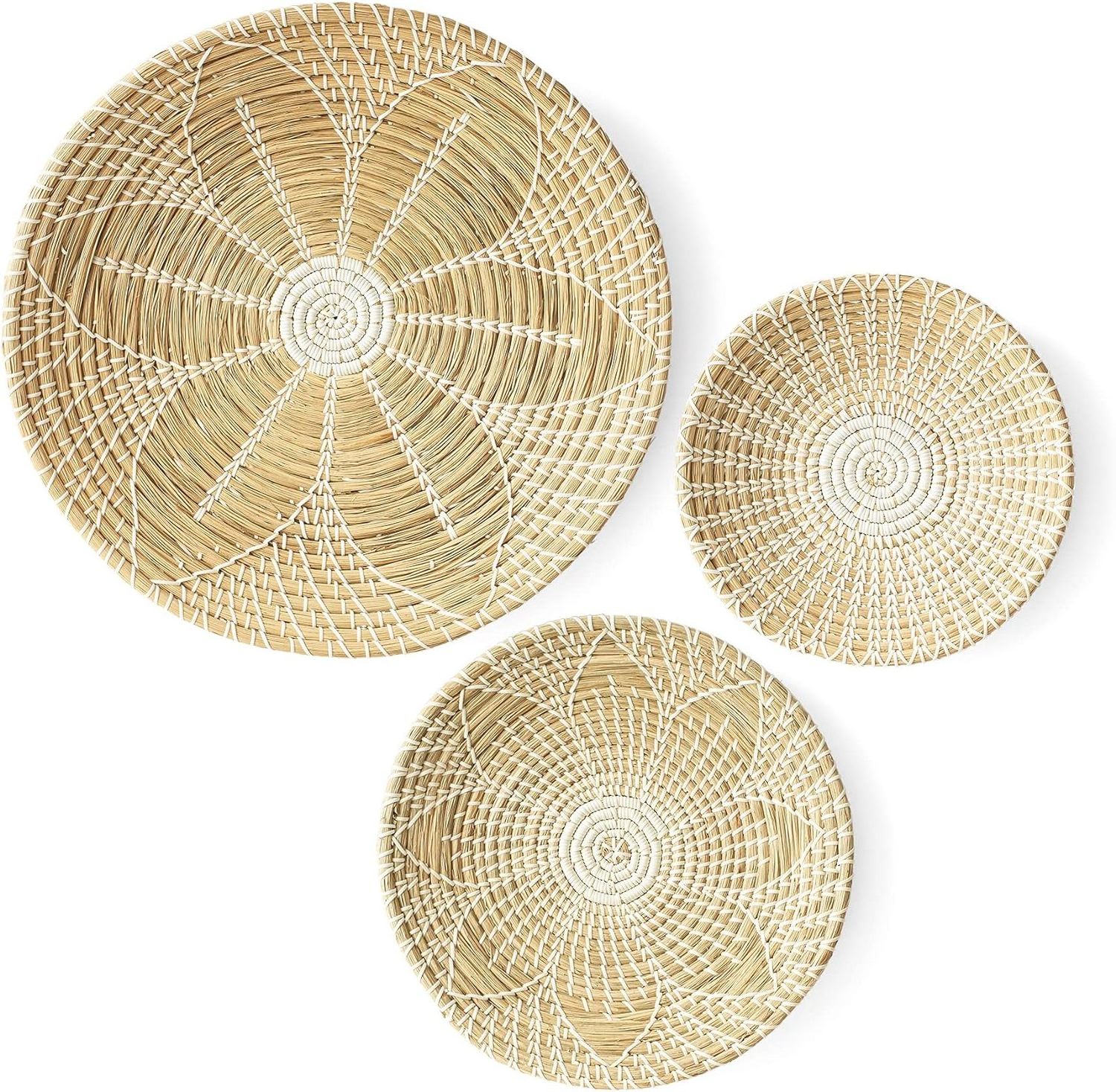 Trending 2024 Basket Wall Decor Decoration Hanger Wall Plate Natural Boho Wicker Wall Hanging Seagrass Art King Craft Viet