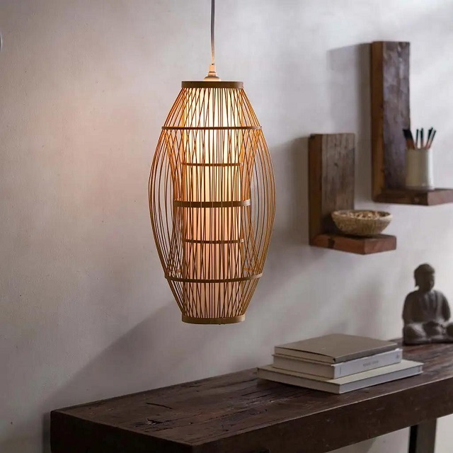 High Quality Hanging Chandelier Led Bamboo Pendant Light for indoor