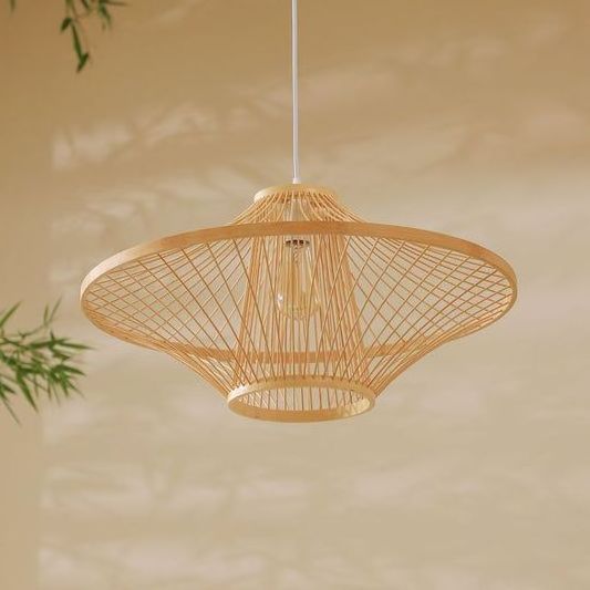 Vietnamese Lantern Bamboo Weaving Lamp Bamboo Art Bamboo Woven Chandelier Led Bedroom Balcony Pendant Light