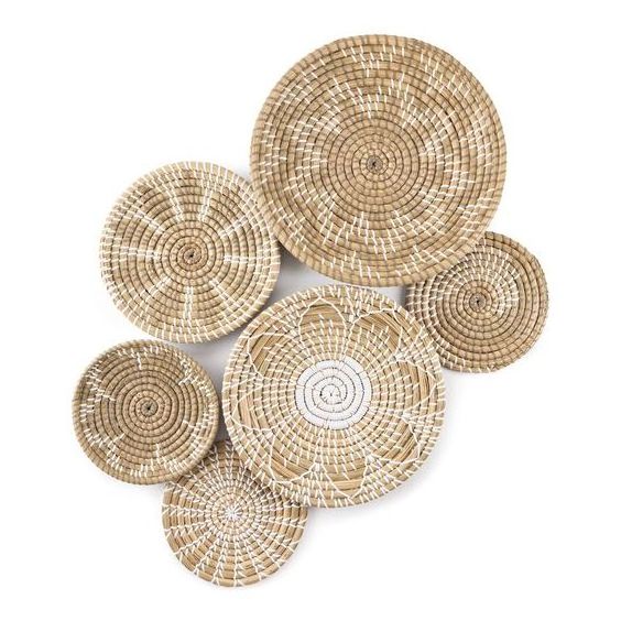 Baskets Wall Decor With Boho Woven Wall Baskets Made in Vietnam Design Handmade Decoration For Living Room Interior Unique Gift