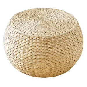 Top Vietnam Natural Home Furniture And Decoration Rattan Wicker Ottoman Pouf Stool Oval With Cushion