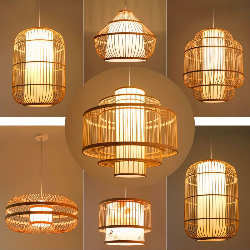 Vietnam Bamboo Lamp Handmade Handicraft Product Art Home Decor Handmade Rattan Lamp Bamboo Pendant Light Lamps Shades