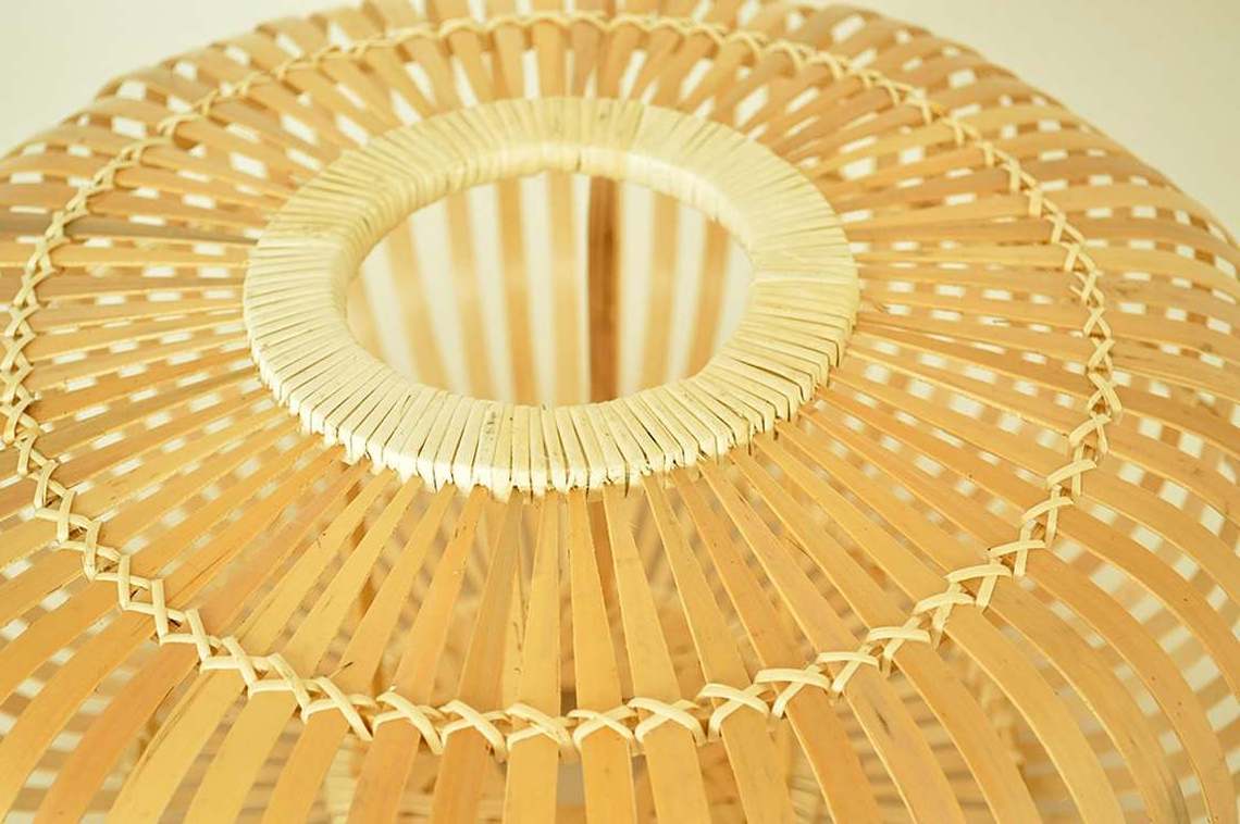 Round bamboo lampshade Pendant Lamp Hanging Light Ceiling Lighting for livingroom