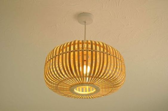 Round bamboo lampshade Pendant Lamp Hanging Light Ceiling Lighting for livingroom