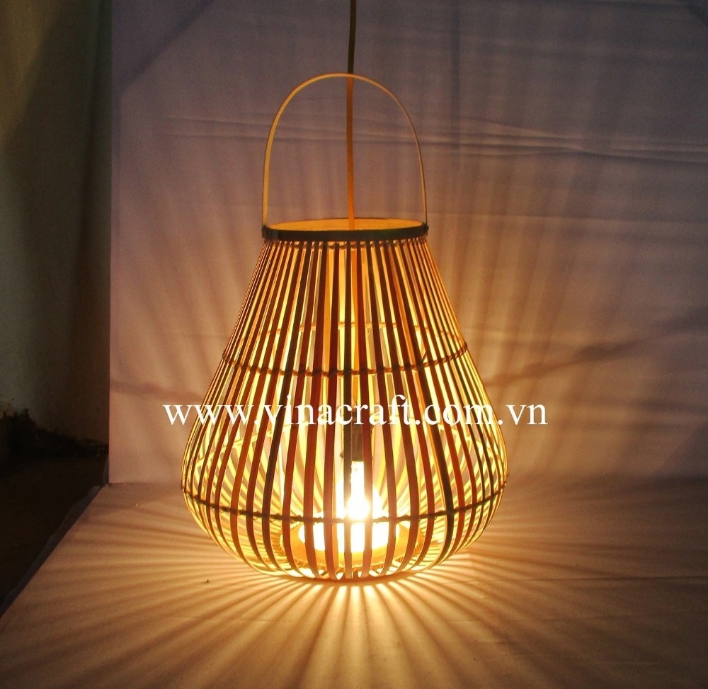 Bamboo lamp shade weaving lampshade Bamboo Pendant Lights Hand Woven Spherical Stairwell Lighting