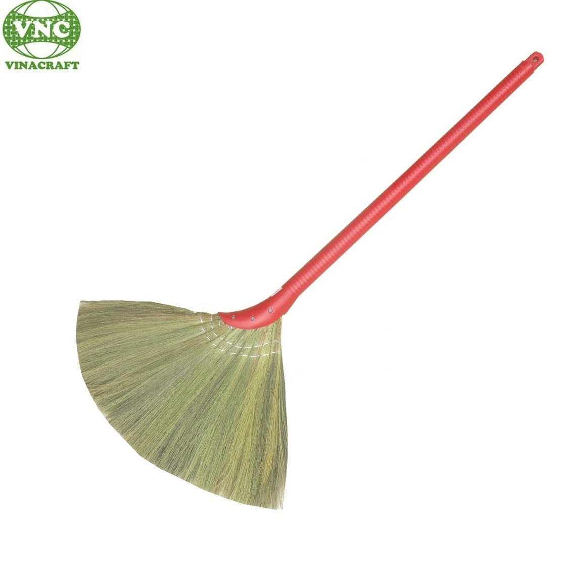 Long grass broom with plastic handle Wholesale Competitive price natural straw broom - grass broom