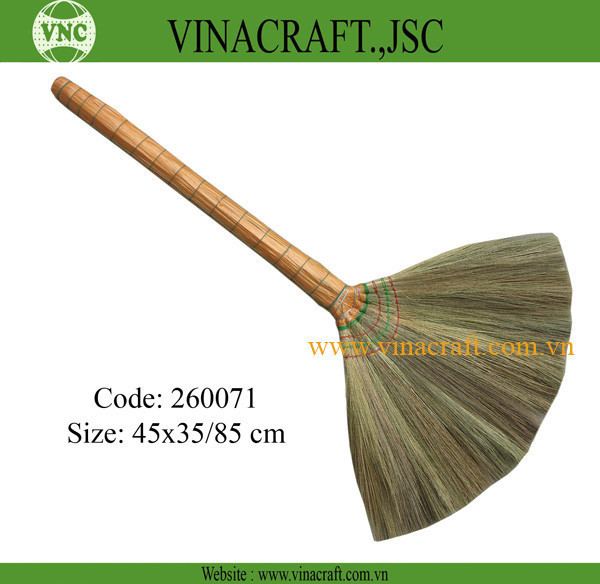 Long grass broom with plastic handle Wholesale Competitive price natural straw broom - grass broom