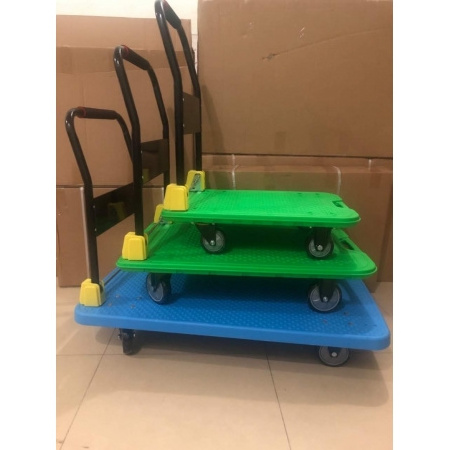 Anti-noise Capacity 300kgs New Design Heavy Duty Foldable Hand Carts & Trolleys High-quality ABS Plastic Platform Truck