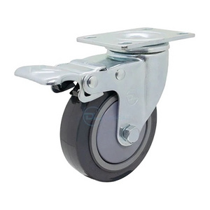 OEM/ODM service Thermoplastic Rubber Caster Thread Stem Swivel caster wheel used to make tool cart