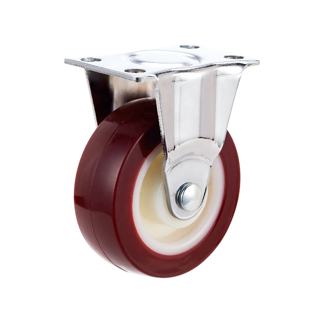 Good price Wholesale 2 3 4 inch Fixed Swivel Total Brake Trolley Locking Caster Wheels High Quality Light duty caster