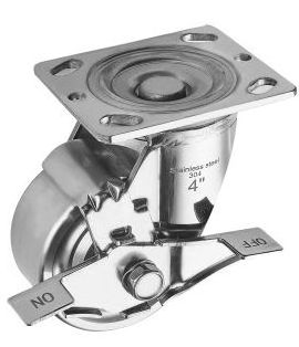 Premium Full Stainless Steel Inox 316 Caster Wheel size 100mm 125mm 150mm 200mm heavy duty for food cart