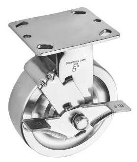 Premium Full Stainless Steel Inox 316 Caster Wheel size 100mm 125mm 150mm 200mm heavy duty for food cart