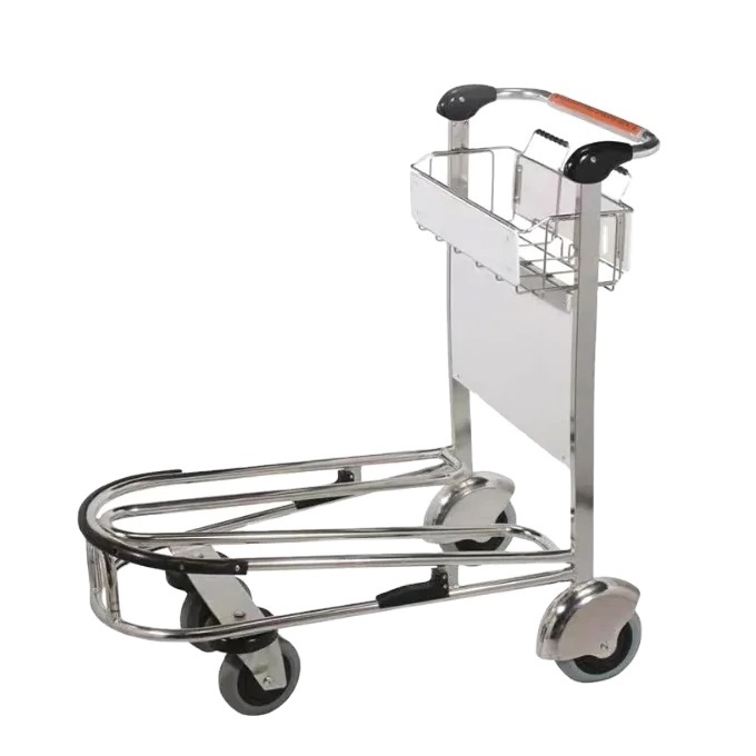 OEM ODM service passenger baggage airport luggage trolley with automatic brake Load Capacity 300 kg