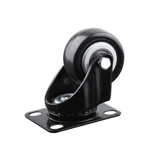 1.5'' Swivel Casters Wheel Top Plate PU Rubber Swivel Casters with 360 Degree Furniture Caster Each Wheel Capacity 50kg/110Lbs