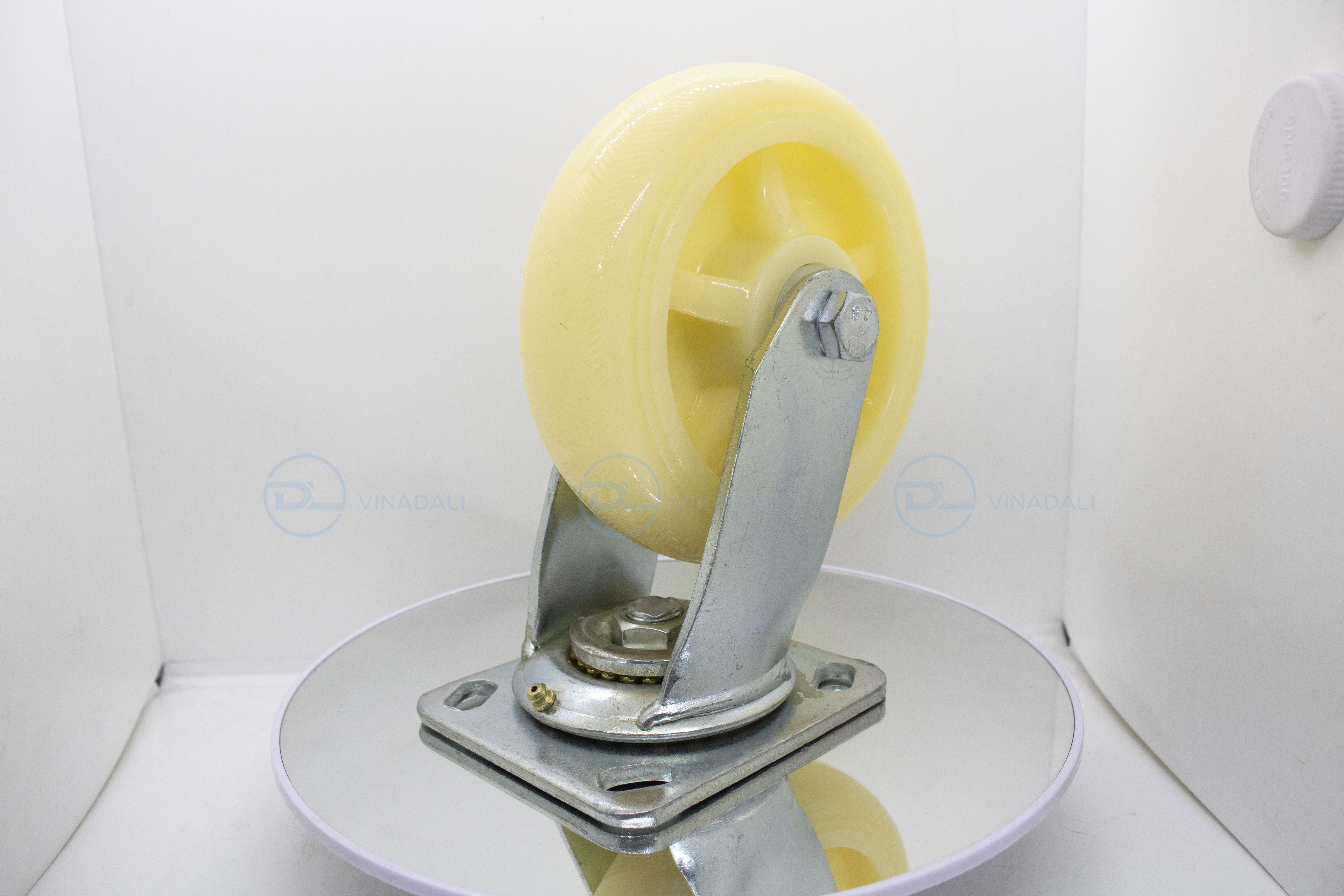 Heavy duty 5/6 inch steel fork nylon CASTER WHEEL used in industrial carts load capacity from 200 to 500kg