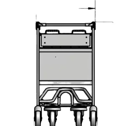 OEM ODM service passenger baggage airport luggage trolley with automatic brake Load Capacity 300 kg