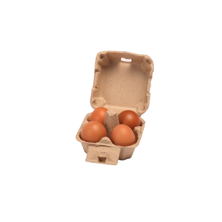 Wholesale For Egg Packaging Pulp Carton 4 Cell Egg Using As Storage Box For Logistic Delivery Paper Egg Tray Price Suppliers