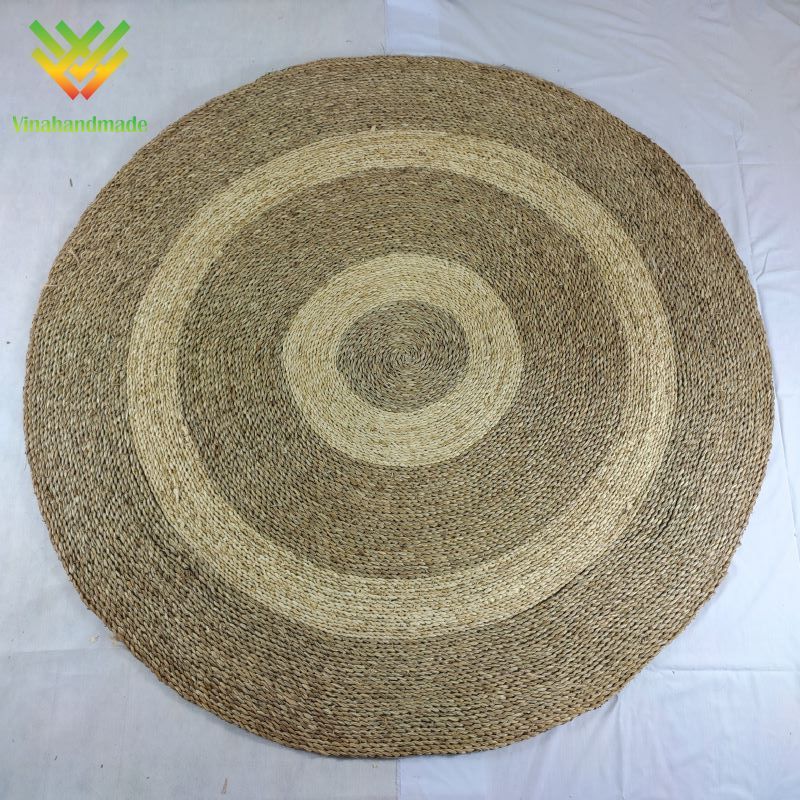 Home Thickening Floor Mat Space Round Sedge Carpet Maize Mix Style Living Room Handmade Carpet made in Vietnam