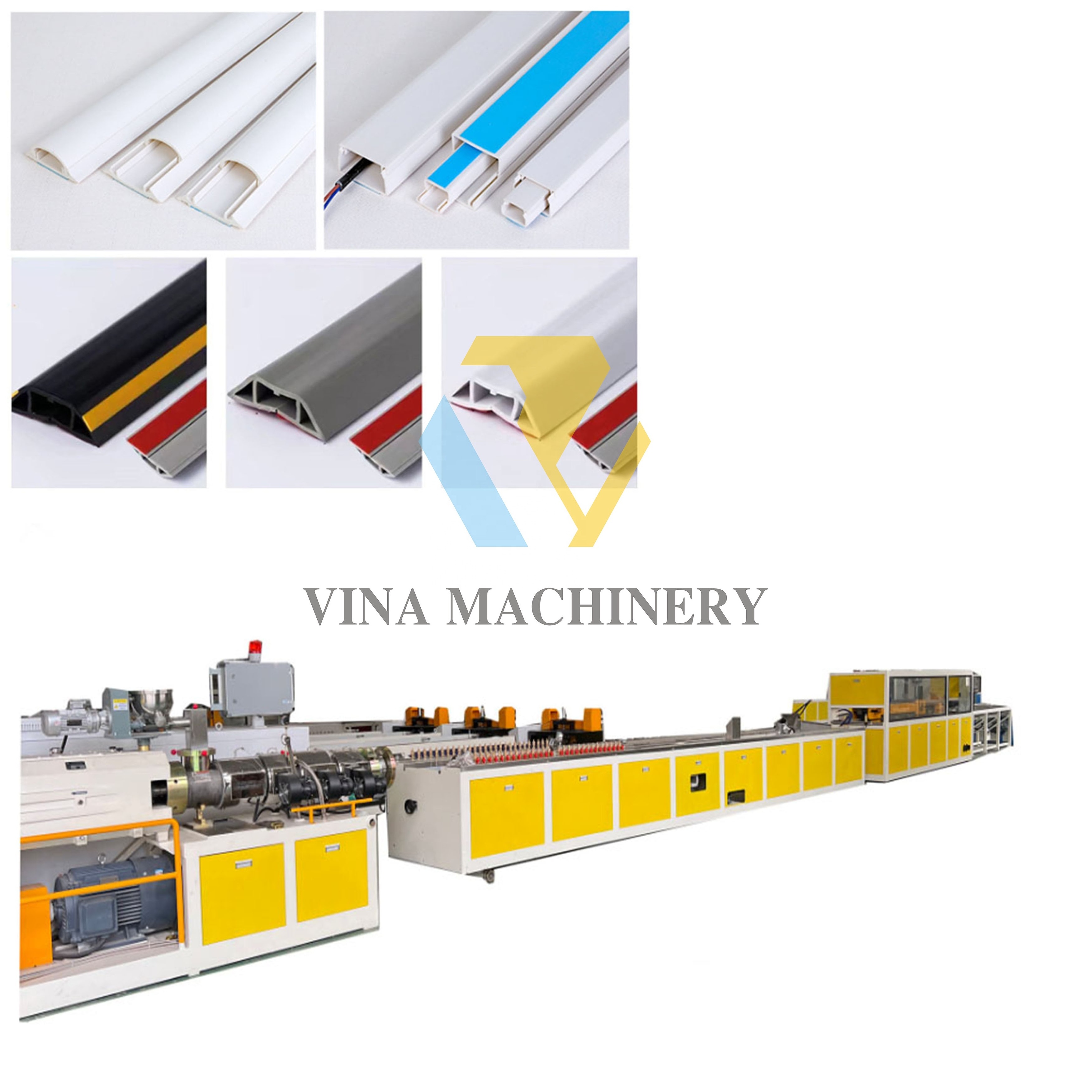 Plastic Customize Extruded Pvc Pipe Profile Construction Plank Profile Extrusion Production Line