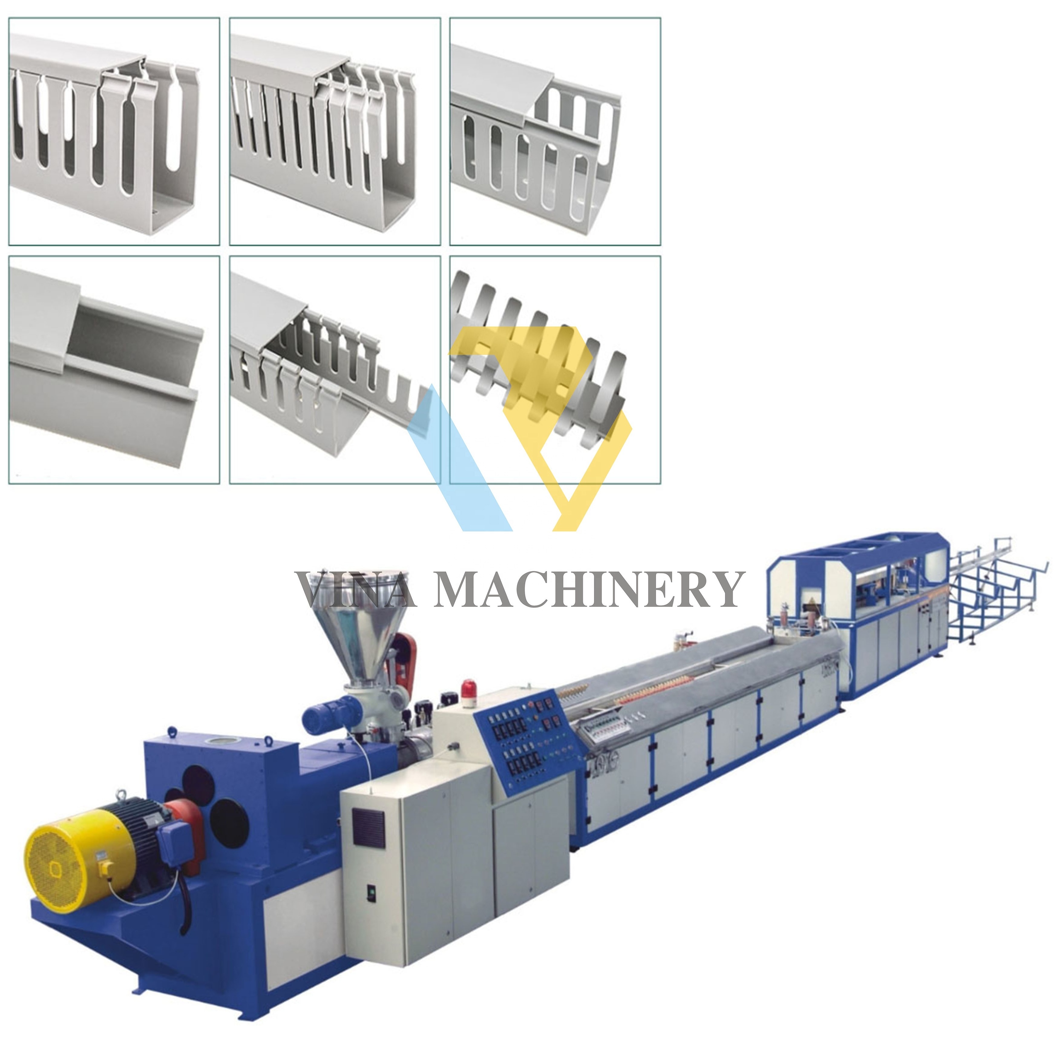 Plastic Customize Extruded Pvc Pipe Profile Construction Plank Profile Extrusion Production Line