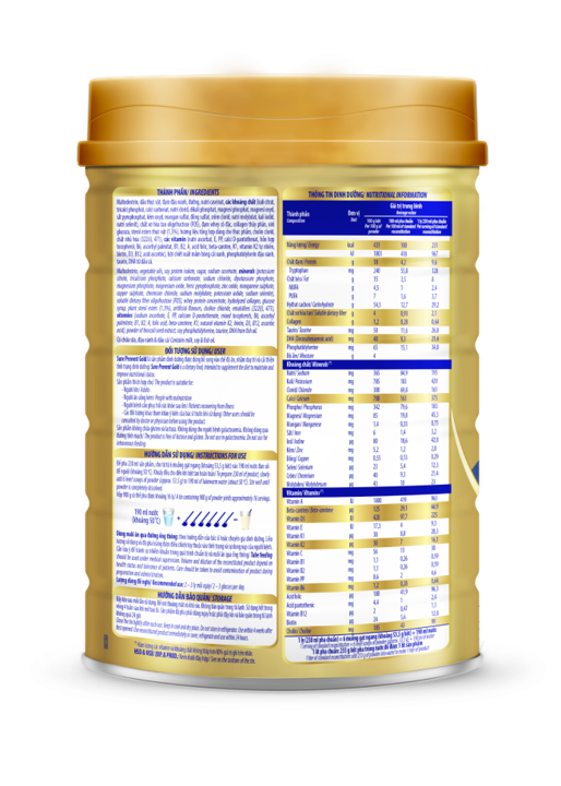 Vinamilk Sure Prevent Gold Brand- Nutrition for seniors- Wholesale - Tin 900g X 12 Tins Per Carton GMP ISO HALAL HACCP FSSC BRC