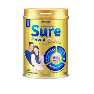 'Vinamilk Sure Prevent Gold Brand- Nutrition for seniors- Wholesale - Tin 400g X 24 Tins Per Carton