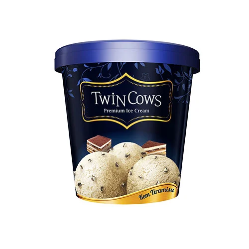 Vinamilk - Twin Cows Brand - Tiramisu Flavor - Premium Ice Cream - Packing 100ml Per Box X 12 Boxes Per Carton HALAL HACCP BRC