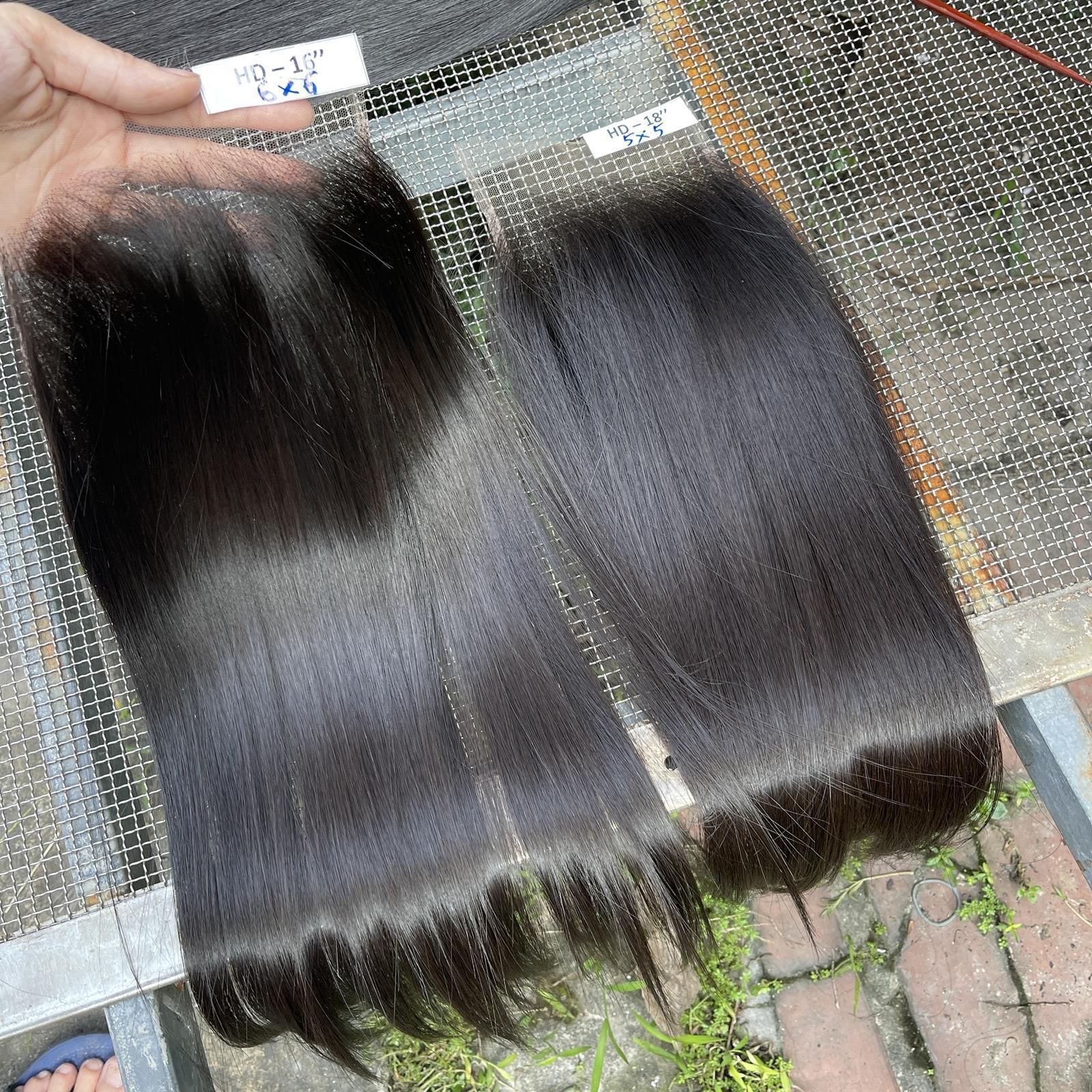 Raw vietnamese hair wholesale vendors closure, Hd lace closure, lace closure switzerland 4x4 5x5 6x6 straight hair natural color