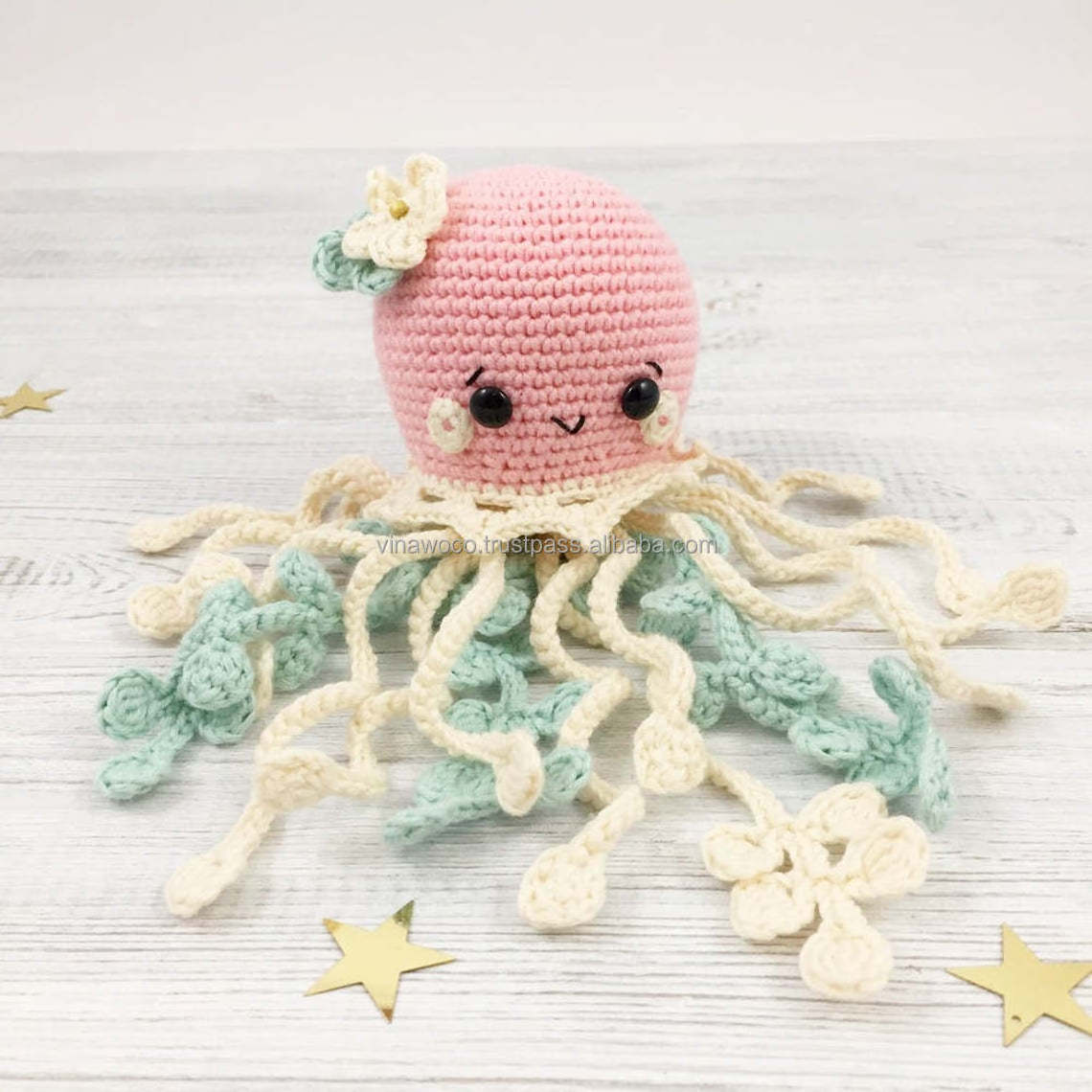 Jellyfish sea animal Kids Toys DIY Amigurumi Handmade Toys 100% Cotton  Vietnam Customized Design Crochet Toys